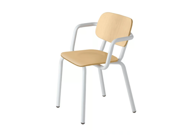 HULL 629 - Beech chair with armrests by Et al. - view 2